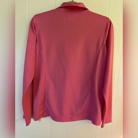 Tehama Shirt Women’s Medium Pink Athletic 1/4 Snap Long Sleeves Athleisure - Picture 2 of 6
